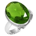 thumbnail image 1 of 925 Sterling Silver Ring For Women - Men Green Peridot Quartz Gemstone Silver Ring Size 12 August Birthstone Handmade Silver Ring Size 12 Thanksgiving Gift For Wife 925 Silver Gemstone Jewelry, 1 of 1