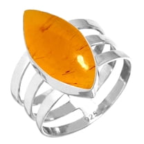 Amber Women Jewelry 925 Sterling Silver Ring