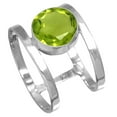 thumbnail image 1 of 925 Sterling Silver Ring For Women - Teens Green Peridot Quartz Gemstone Silver Ring Size 6 August Birthstone Hand Made Silver Ring Size 6 Anniversary - Gift For Ladies 925 Silver Gemstone Jewelry, 1 of 5