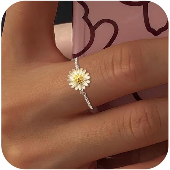 925 Sterling Silver Rings for Women Adjustable Dainty Tassel Chain Dangle Charm Fashion Forefinger Birthstone Ring Coloured Glaze Infinite Love Heart Ring Cute Wedding Birthday Graduation Jewelry