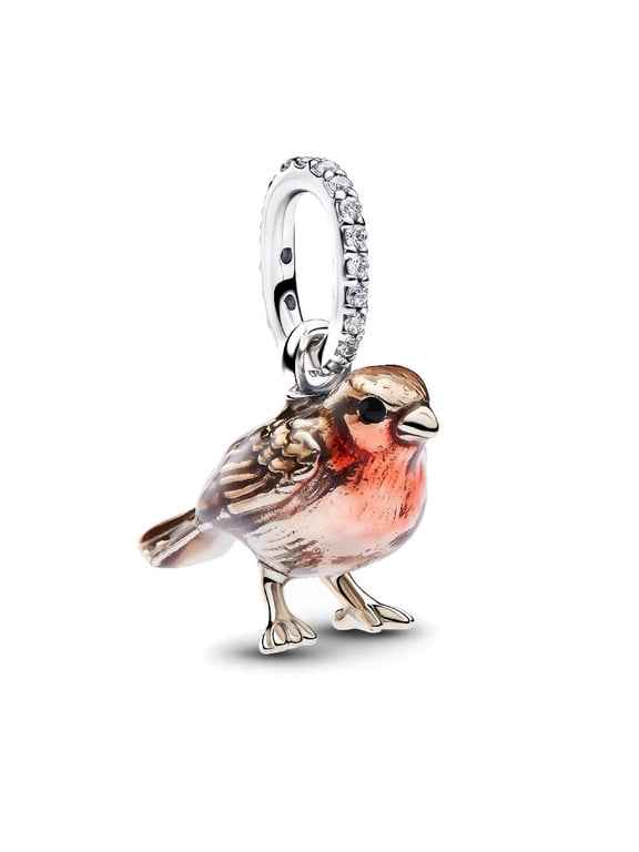 925 Sterling Silver Robin Dangle Charm for Bracelet Charms Bangle Pendant Jewelry