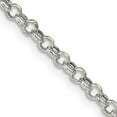 thumbnail image 1 of 925 Sterling Silver Rolo Chain Styles Necklace 3 mm Semi-solid 16 inch, 1 of 4