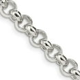 thumbnail image 1 of 925 Sterling Silver Rolo Chain Styles Necklace 6.5 mm Semi-solid 24 inch, 1 of 4