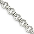 thumbnail image 1 of 925 Sterling Silver Rolo Chain Styles Necklace 9.5 mm Semi-solid 18 inch, 1 of 4