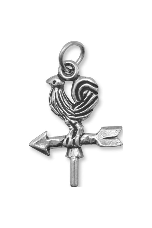 .925 Sterling Silver Rooster Weather Vane Charm