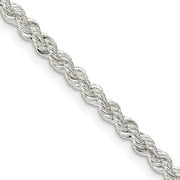 925 Sterling Silver Rope Chain Styles Necklace 3 mm Solid 18 inch