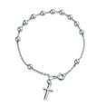 thumbnail image 1 of .925 Sterling Silver Rosary Bracelet, 7”, with Spring Clasp, Women’s, Unisex, 1 of 1