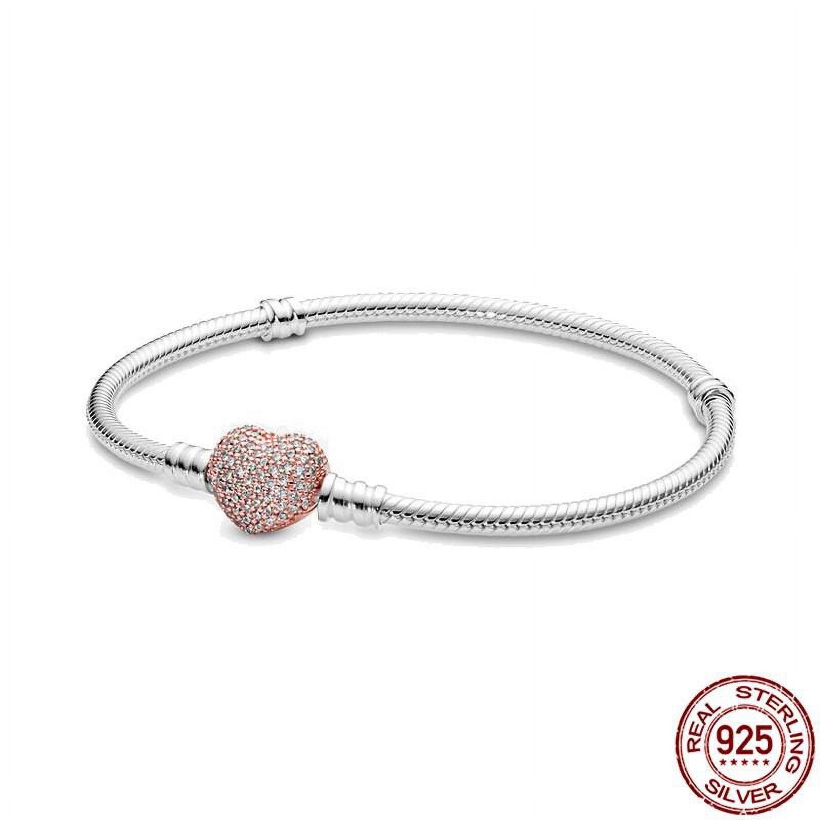 925 Sterling Silver Rose Gold Silver Moments Sparkling Crown O Snake