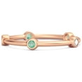 thumbnail image 1 of 925 Sterling Silver Rose Vermeil 0.30 Ct Natural Emerald Stackable Women Valentines Day Gifts Ring, 1 of 3