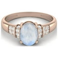 thumbnail image 1 of Mooneye 925 Sterling Silver Rose Vermeil 1.66 Ct Oval Cut Moonstone Engagement Women Ring, 1 of 3