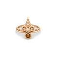 thumbnail image 1 of 925 Sterling Silver Rose Vermeil Princess Crown Tiara Valentines Day Gifts Ring Chevron Ring Boho Jewelry, 1 of 5