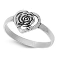thumbnail image 1 of 925 Sterling Silver Rose to Your Heart Ring Size 8, 1 of 3