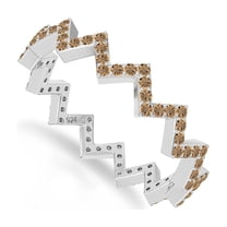 925 Sterling Silver Round 0.9 Ctw Citrine Gemstone Eternity Women Wedding Ring – Engagement Stackable Rings, Gift For Her_9