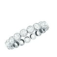 thumbnail image 1 of 925 Sterling Silver Round 2 Ctw Moissanite Diamond Eternity Band Women Wedding Anniversary Ring, 1 of 5
