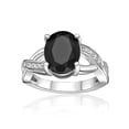 thumbnail image 2 of Women's Black Onyx Sterling Silver 925 Band Ring – Cute Fashion Ring – Sizes 4-10 2 of 2