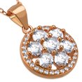 thumbnail image 1 of 925 Sterling Silver Round CZ Circle Pendant Necklace, 18", 1 of 5