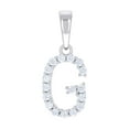 thumbnail image 1 of 925 Sterling Silver Round Cut Moissanite Initial G Pendant Unisex Letter Charm 0.54 Ct., 1 of 1