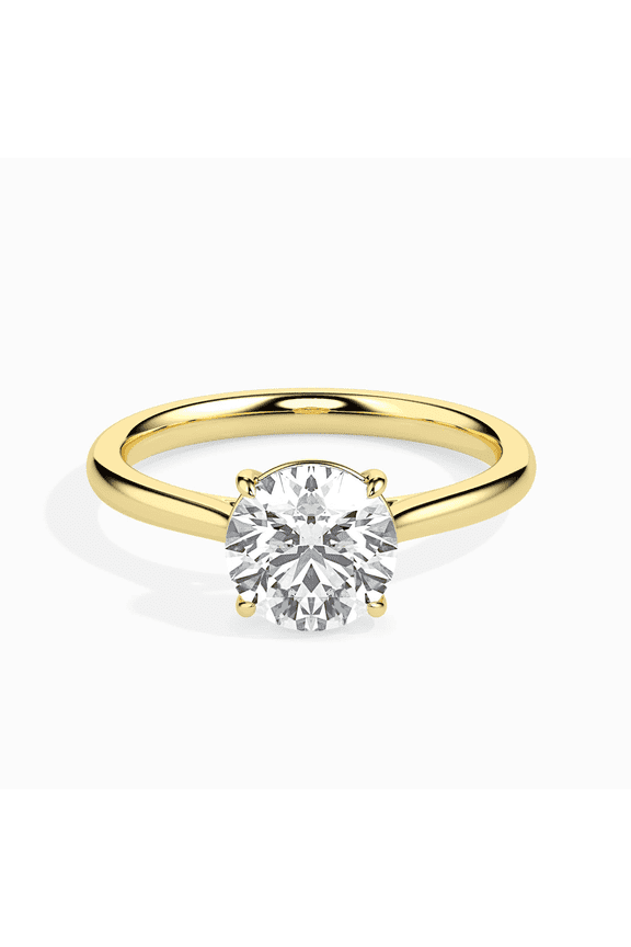 925 Sterling Silver Round Solitaire Moissanite Engagement Ring for Women