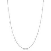 KoolJewelry 925 Sterling Silver Round Wheat Chain Necklace (1.1 mm, 14 inch)