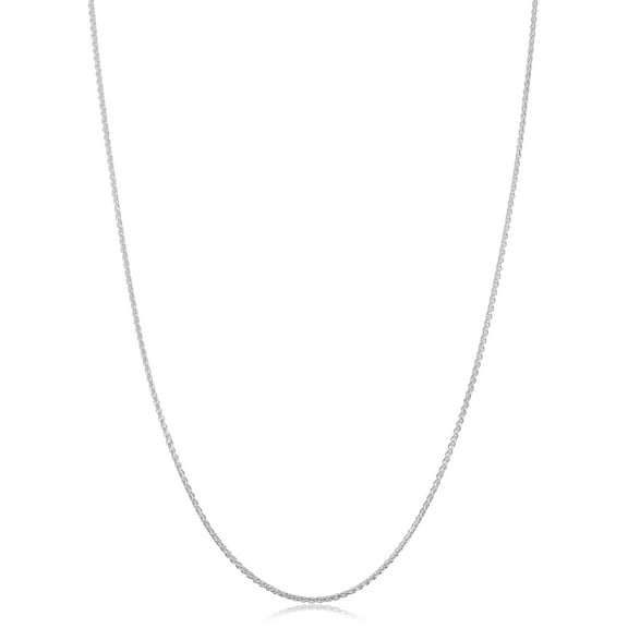 KoolJewelry 925 Sterling Silver Round Wheat Chain Necklace (1.1 mm, 26 inch)