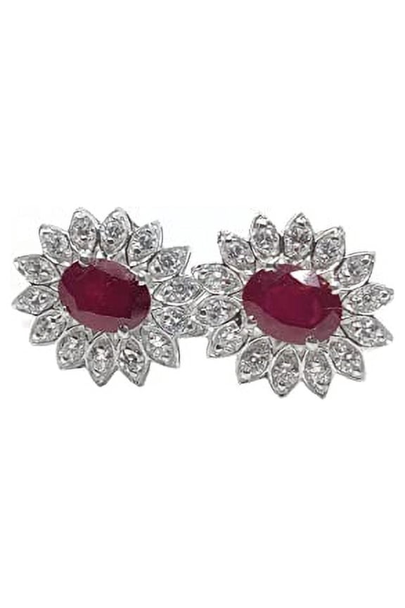 925 Sterling Silver Ruby Engagement Cufflinks Natural Ruby Wedding Cufflinks 4 Ct Ruby Groomsmen Cufflinks 925 Silver Ruby Glass Filled Cufflinks For Men