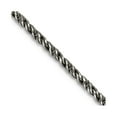 thumbnail image 1 of 925 Sterling Silver Ruthenium Plated 1.7mm Twisted Tight Wheat Chain Necklace 22 Inch Chain Necklace for Women and Men, 1 of 2