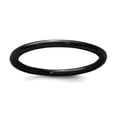 thumbnail image 1 of 925 Sterling Silver Ruthenium plating Stackable Black Plated Polished Ring Size 10 Stackable Ring for Women, 1 of 2