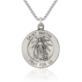thumbnail image 1 of 925 Sterling Silver Vintage Saint Martha Medal Necklace Chain Pendant Charm, 1 of 7