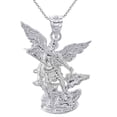 thumbnail image 1 of .925 Sterling Silver Saint Michael Pendant Necklace (Pendant Only), 1 of 1