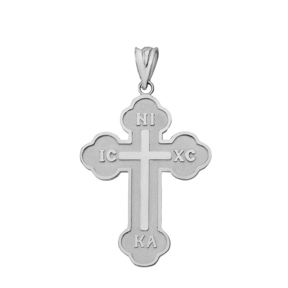 .925 Sterling Silver Saint Nicholas Greek Orthodox Cross(Large)(Pendant)