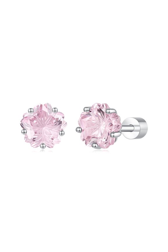 925 Sterling Silver Sakura Stud Earring for Women