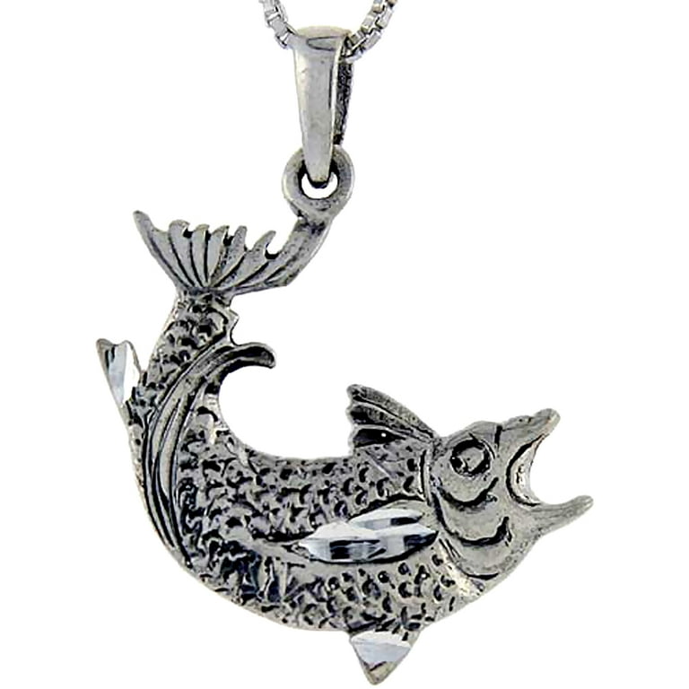 Sterling silver fish charm discount