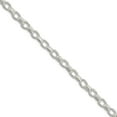 thumbnail image 1 of 925 Sterling Silver Satin Hollow 3.5mm Fancy Rolo Chain Bracelet 7 Inch Lobster Claw Link-Bracelet for Women and Men, 1 of 2