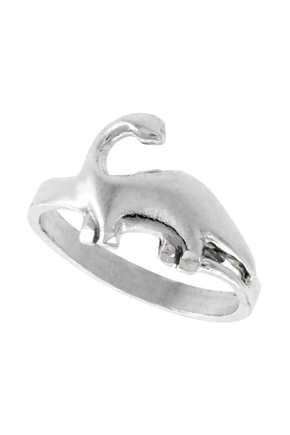 925 Sterling Silver Sauropod Dinosaur Ring