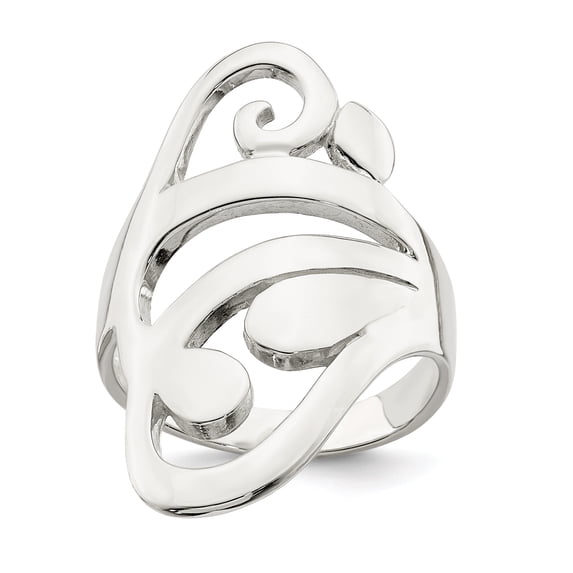 925 Sterling Silver Scroll Ring Size 7