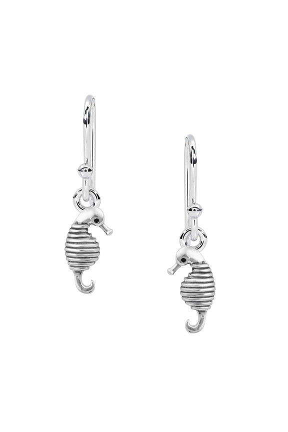 925 Sterling Silver Sea Horse Earrings Small Seahorse Dangle Earrings For Women