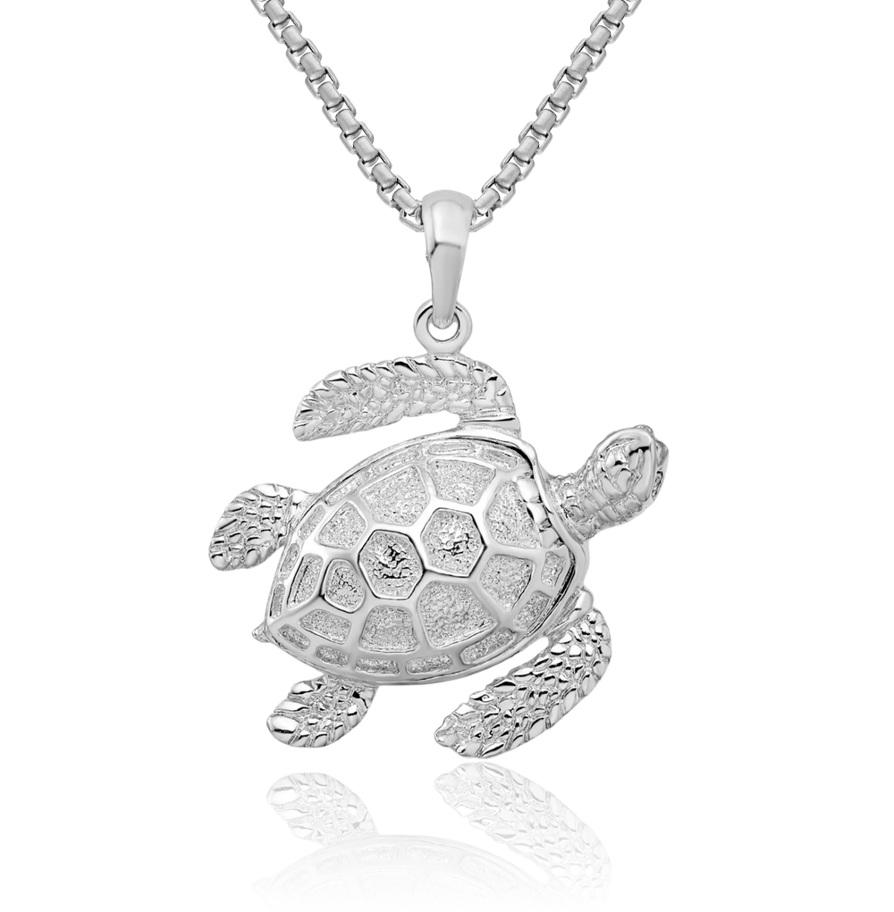 Turtle Chain 925 Sterling Silver Sea Turtle Necklace Chain Pendant Charm - Walmart.com