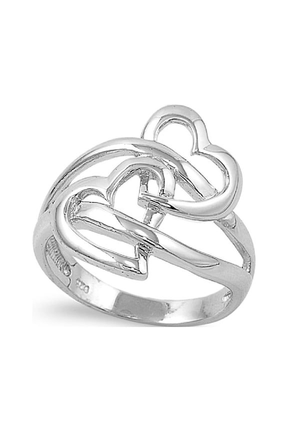 925 Sterling Silver Secret Lovers Heart Ring Size 7
