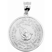 .925 Sterling Silver Serenity Prayer Medallion Necklace Pendant Only