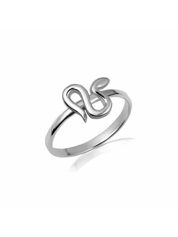 925 Sterling Silver Serpent Snake Ring (Size 6)