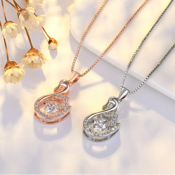 925 Sterling Silver Shijia Swan Smart Necklace Women
