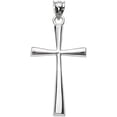 thumbnail image 1 of .925 Sterling Silver Simple Classic Flared Cross Pendant - 1.1", 1 of 4