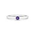 thumbnail image 1 of 925 Sterling Silver Simulated Amethyst Birthstone Ring For Pre-Teen Girls Size 5, 1 of 6