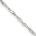 thumbnail image 1 of 925 Sterling Silver Singapore Chain Styles Necklace 1.75 mm 24 inch, 1 of 4