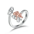 thumbnail image 1 of 925 Sterling Silver Sisters Ring Adjustable My Sister My Friend Jewelry Gifts for Women Sisters Gifts from Sister Heart Friendship Rings, 1 of 2