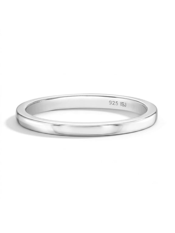 925 Sterling Silver Size 3 Unisex Shiny Small Plain Finger Ring for Young Girls