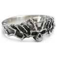 thumbnail image 1 of 925 Sterling Silver Skull Ring Width 10mm Fashion Jewelry TA256 US Size 11.5, 1 of 15