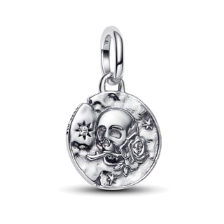 925 Sterling Silver Skull Rose Star Dangle Charm for Bracelet Charms Bangle Pendant Jewelry