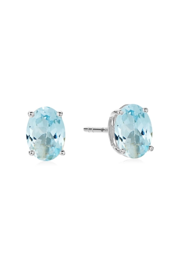 925 Sterling Silver Sky Blue Topaz Earring