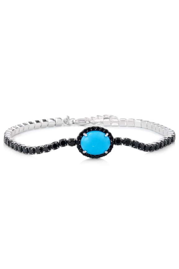 925 Sterling Silver Sleeping Beauty Turquoise Bracelet